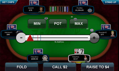 Мобильный Rush Poker