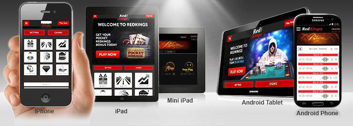 poker clients of Red Kings Poker for smartphone, computer and browser version