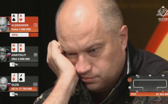 The most epic hand at PartyPoker in Sochi